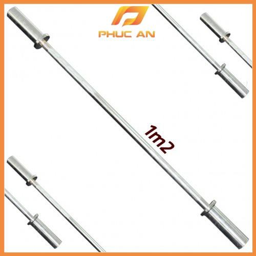 Thanh đòn tạ bọc inox 1,2m ( tặng kèm khoá tạ )