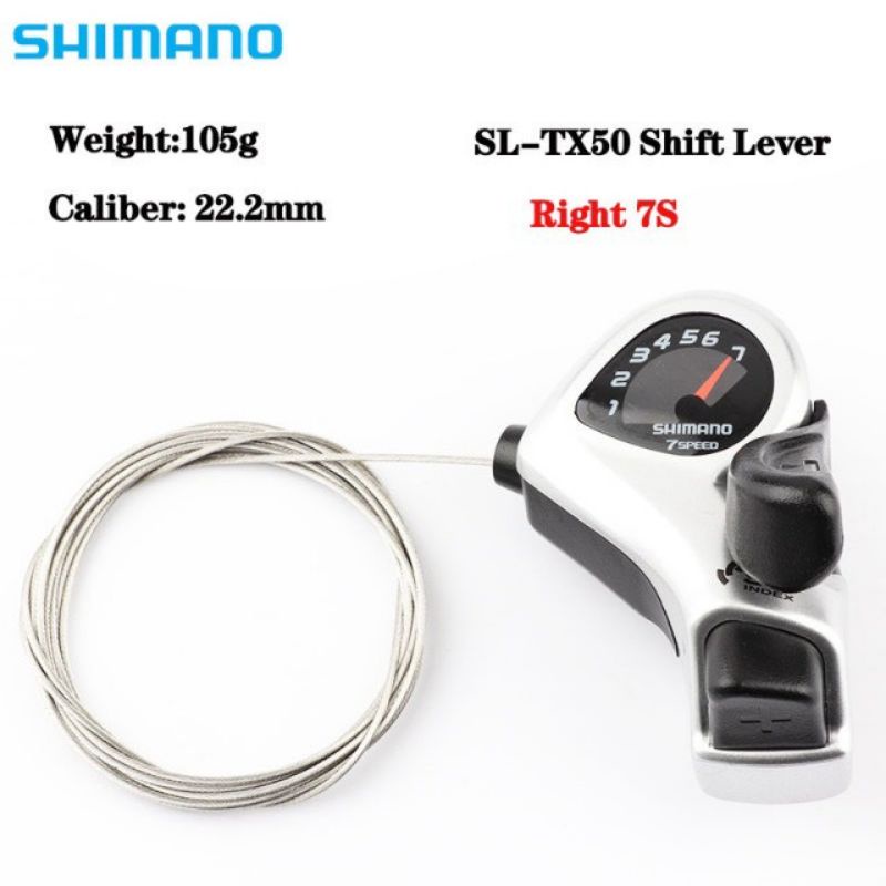 [Mã LIFEAU5SALE giảm 20k đơn 50k] Tay đề xe đạp Shimano Tourney TX-50 3x7 speed - Hàng chính hãng