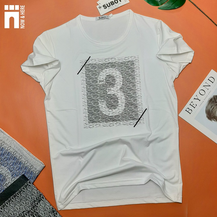 Áo thun nam nữ cotton, áo phông cổ tròn, ngắn tay in hình SỐ 3 - NH SHOP