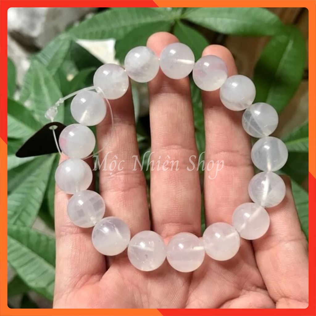 Vòng tay mã não trắng - size 8mm | BigBuy360 - bigbuy360.vn