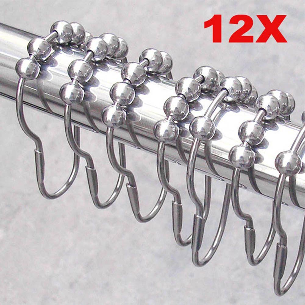 Bộ 5 Móc Treo Rèm Nhà Tắm Có Bóng Lăn Tiện Dụng