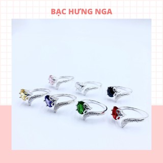 Nhẫn hồ ly bạc 925 HNJI gắn đá phong thủy theo mệnh , gia tăng tài lộc may mắn về tình duyên cho chủ nhân - HN 018