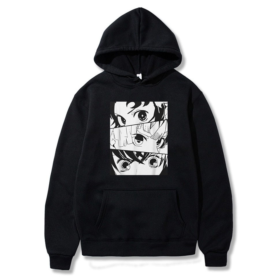 Áo Hoodie Tay Dài In Họa Tiết Anime Demon Slayer Kimetsu No Yaiba Phong Cách Harajuku Hip Hop Cho Nam Và Nữ