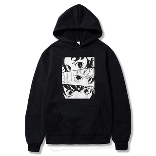 Áo Hoodie Tay Dài In Họa Tiết Anime Demon Slayer Kimetsu No Yaiba Phong Cách Harajuku Hip Hop Cho Nam Và Nữ