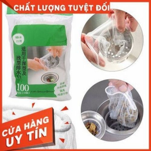 Combo 100 Túi Lọc Rác Bồn Rửa Bát CHIPAO STORE