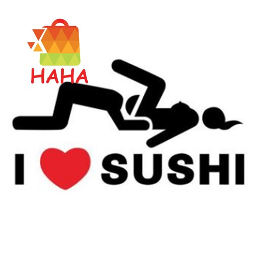 Decal Dán Trang Trí Hình Cuộn Sushi Cho Xe Hơi