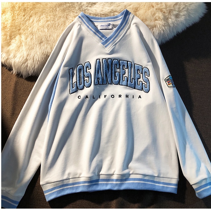 Áo Sweater Mỏng Cổ Chữ V Thêu Họa Tiết Xinh Xắn Cho Nữ | BigBuy360 - bigbuy360.vn