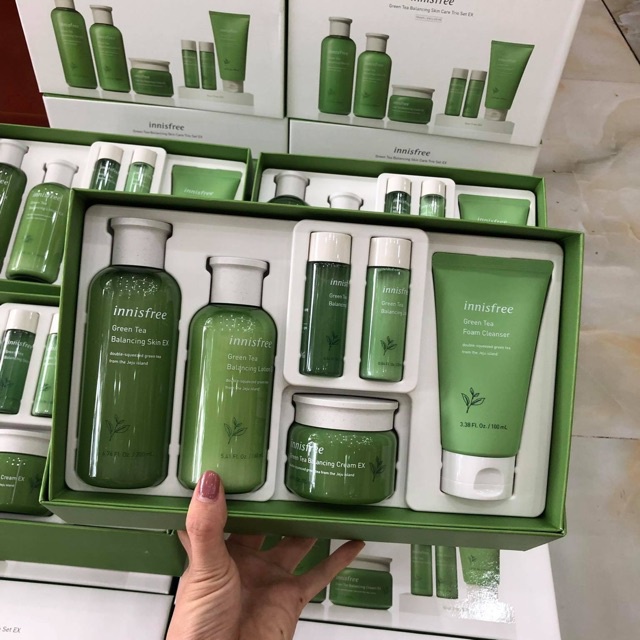 (AUTH) SET DƯỠNG TRÀ XANH INNISFREE 6 MÓN