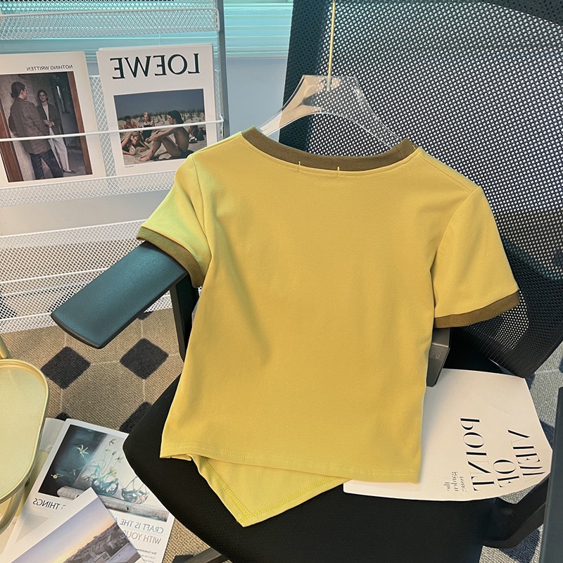 NRVP Áo Thun Mỏng Tay Ngắn Phong Cách Hàn Quốc Mới Mùa Hè 2022 Dành Cho Nữ