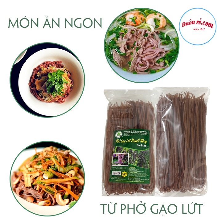 Phở gạo lứt đỏ thực dưỡng EAT CLEAN (500G)- Phở gạo lứt hữu cơ ăn kiêng  – Đặc sản Cao Bằng- 01580