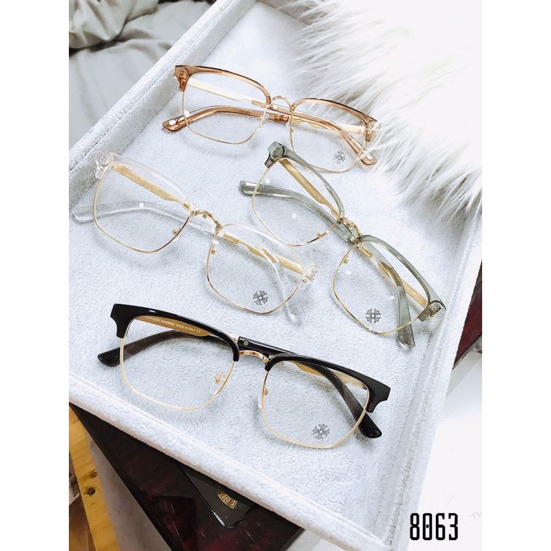 MẮT KÍNH GIẢ CẬN FORM VUÔNG 8063 GỌNG KIM LOẠI 441 SIÊU HOT | BigBuy360 - bigbuy360.vn