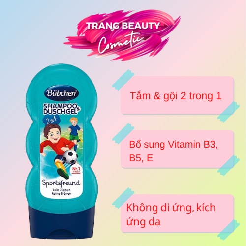 Sữa Tắm Gội Bubchen Bóng Đá 230ml
