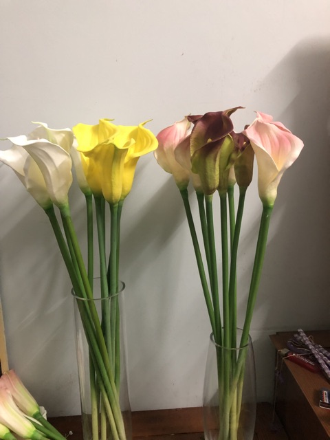 Hoa rum calla lily cao su loại siêu cấp giống thật