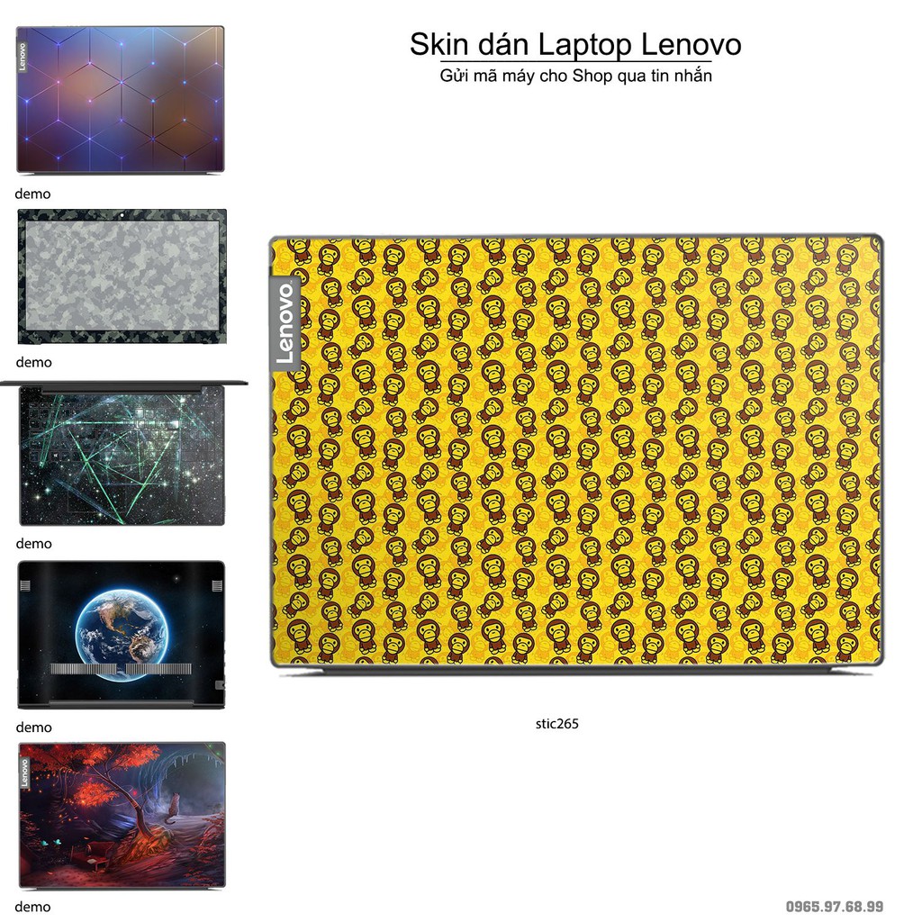 Skin dán Laptop Lenovo in hình baby milo - stic257 (inbox mã máy cho Shop)