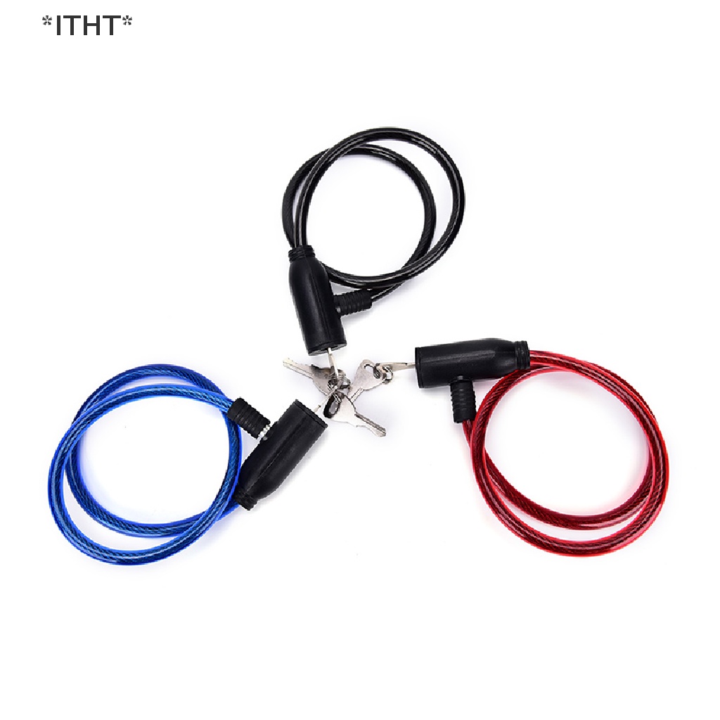 Khóa xe đạp/ scooter chống trộm 8x640mm kèm 2 chìa khóa chất lượng cao