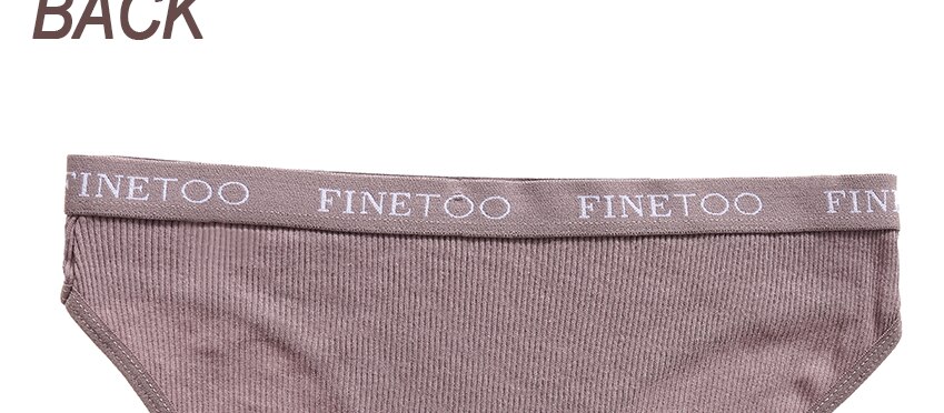 Quần lót FINETOO in chữ cái phong cách gợi cảm thoải mái 5 màu tùy chọn cho nữ kích thước M-XL