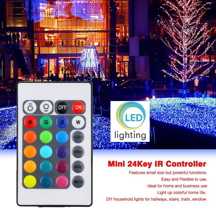 Remote điều khiển hồng ngoại không dây cho dải đèn LED 3528 5050 RGB