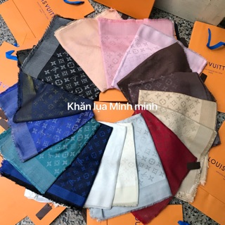 Combo 2 khăn Lv vuông nhũ