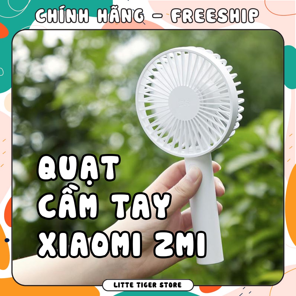 Quạt Mini Cầm Tay XIAOMI ZMI AF215 - Pin Sạc 3350mAh dùng liên tục 12 giờ + 3 cấp tốc độ - Chính Hãng 100%