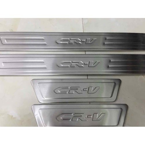 Bộ ôp bậc trong ngoài xe Honda CRV 2018-2019 mẫu inox