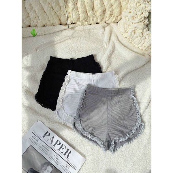 Quần thun ren bèo 2 bên mềm mại quyến rũ
