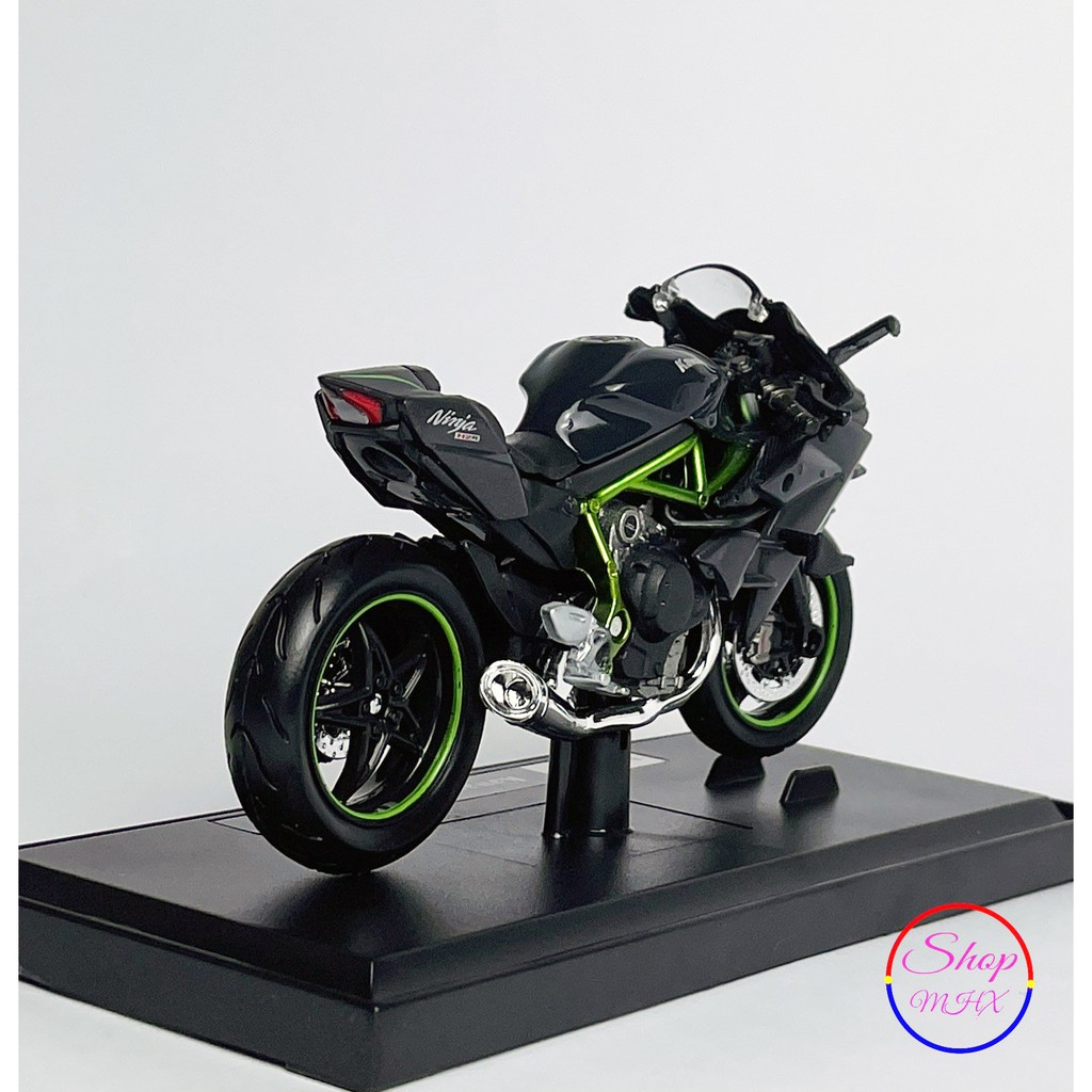 Xe mô hình mô tô Kawasaki Ninja H2r TẶNG KÈM BIỂN SỐ tỉ lệ 1:18 hãng Maisto