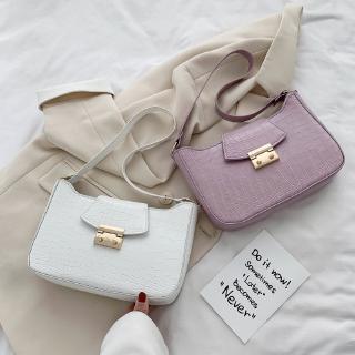 Vintage Crocodile Pattern Women Casual Baguette Classic Fashion Ladies Shoulder Bag handbag beg