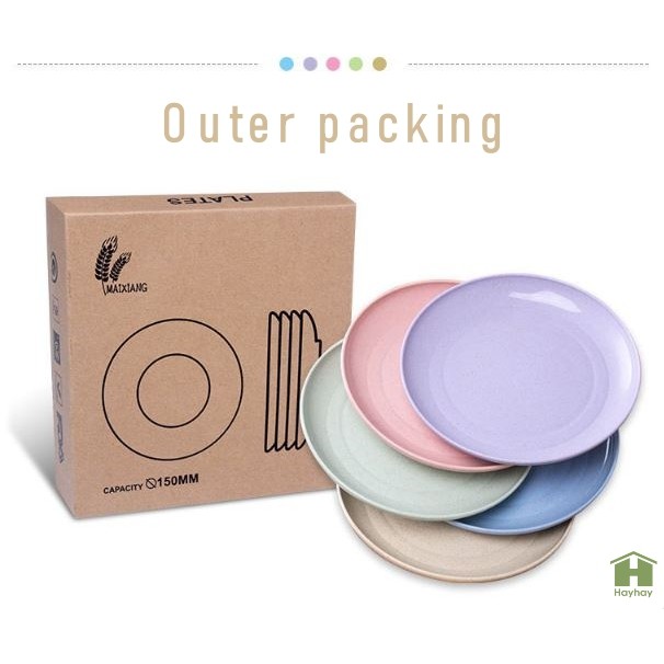 Dĩa tròn nhựa lúa mạch kích thước 15cm