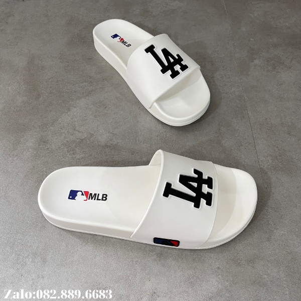 Dép quai ngang nam - nữ MLB- LA  4 màu.cao su đế đúc hàng đẹp cao cấp.