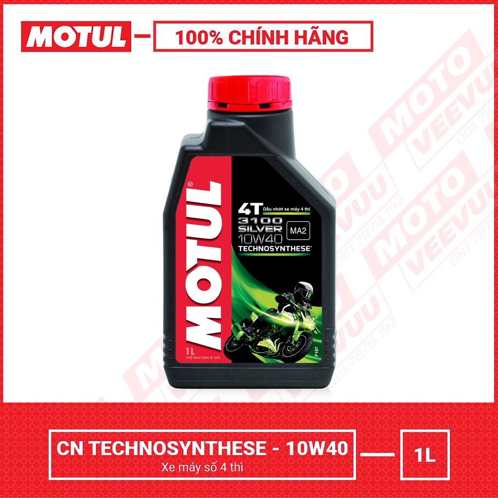 Dầu nhớt xe số Motul 3100 SILVER 4T 10W40 SM MA2 1 Lít Bán tổng hợp