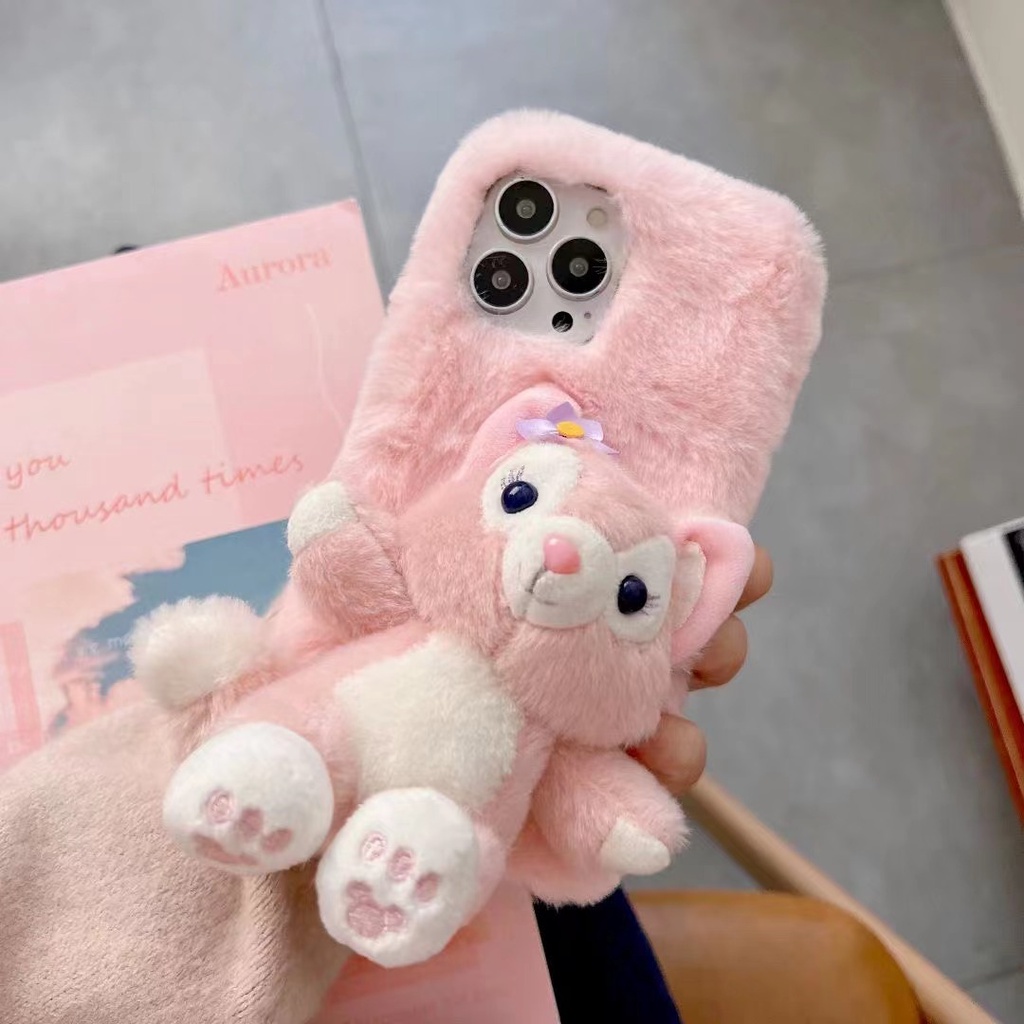 Ốp Điện Thoại Phối Lông Dễ Thương Cho Iphone 13 Pro Max 12 Pro Max 11 Pro Max Xs Max Xr X 7+ 8+