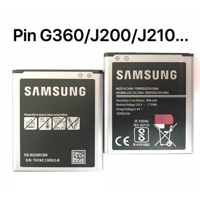 Pin samsung G360 - G361 - j200 - j210 kí hiệu trên pin EB-BG360CBN