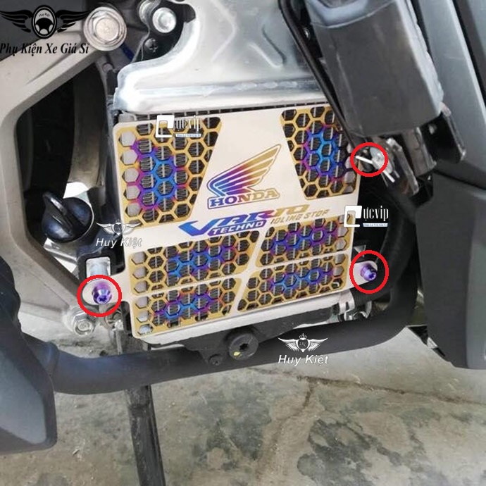 Combo 3 Ốc Titan Thật GR5 Gắn Che Két Nước Xe Vario 15 - 21, AB 2016 - 2022, SH 2012 - 2019, SH Mode 2013 - 2019 MS4761