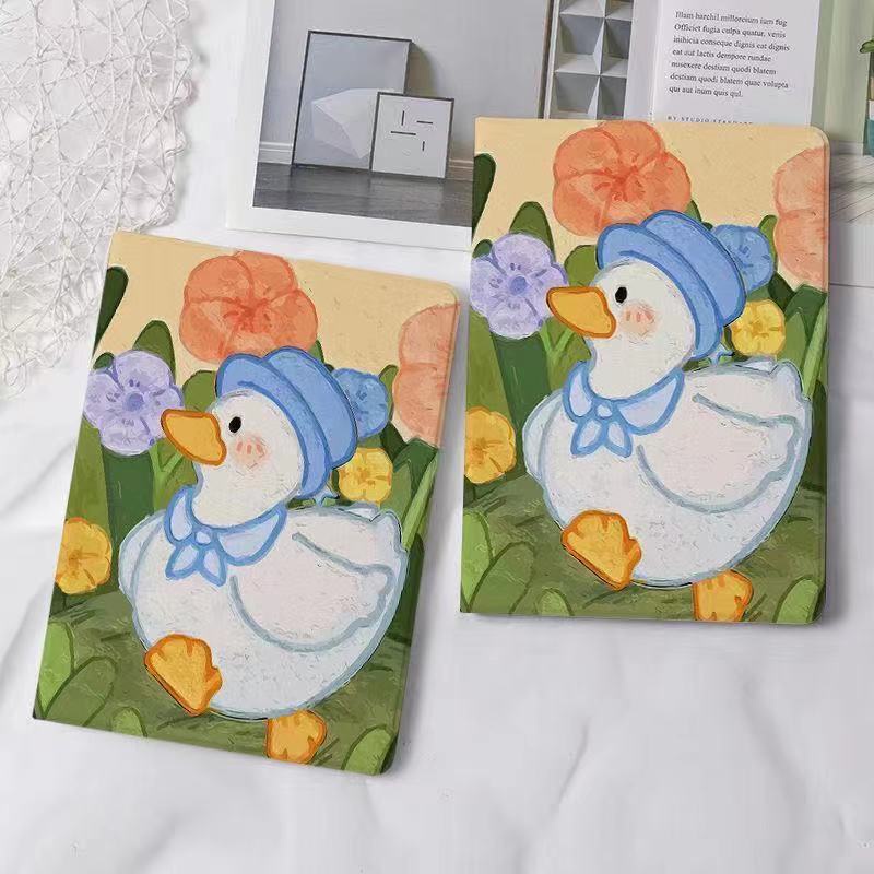 Bao da máy tính bảng hình chú vịt thích hợp cho ipad mini 1/ 2/ 3/ 4/ 5 ipad air ipad 2/ 3/ 4 ipad 9.7inch 10.2inch