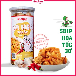 Đồ ăn vặt da heo tỏi ớt inchen 160g, đồ ăn vặt việt nam