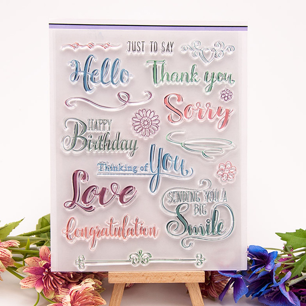 Stamp Word Scrapbooking DIY Craft Seal Word Decoration Handmade TPR Album Expression Accessory