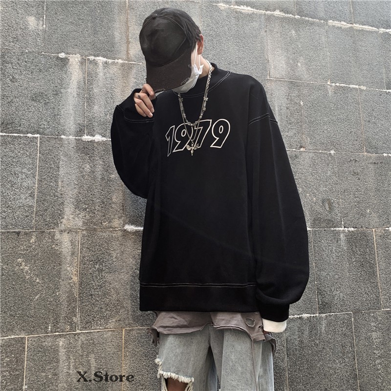 Áo Sweater Nam Nữ 1976 - Áo Thu Đông Chất Nỉ Ngoại Dày Dặn 2 Màu Đen Trắng  473 YUUMI STORE | BigBuy360 - bigbuy360.vn