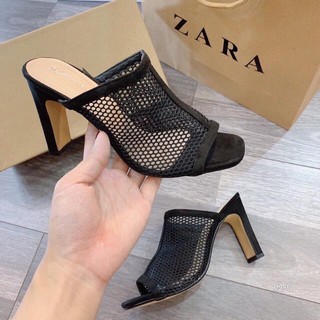 [ Thanh lí/ Xả kho ] Dép cao gót nữ 7phân ( ảnh chụp thật)♥️❤️ Sandal gót vuông lưới hở mũi chân sang chảnh