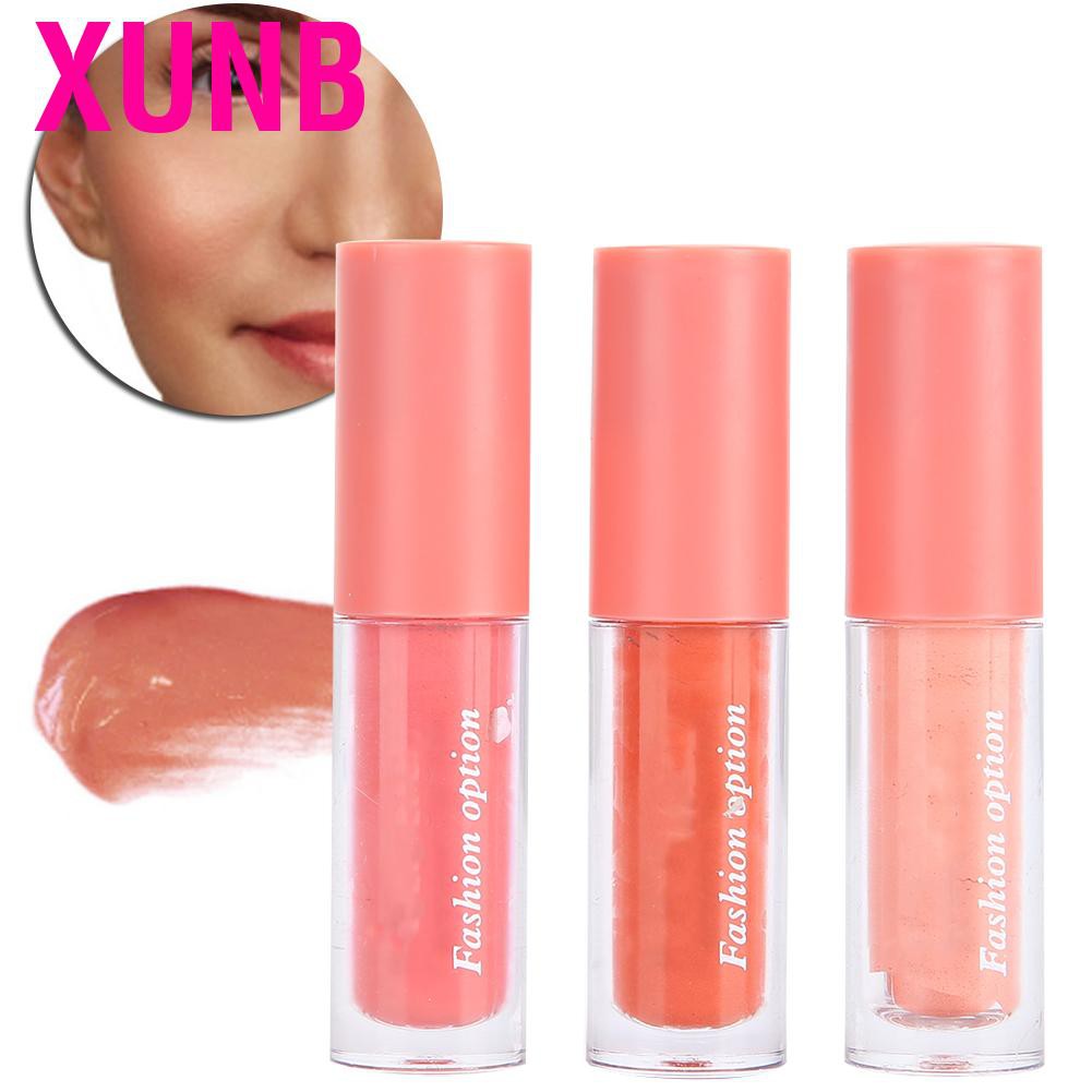 Xunb easily collect liquid blush cheek  non-drooling good ductility moisturizing face for girls women makeup