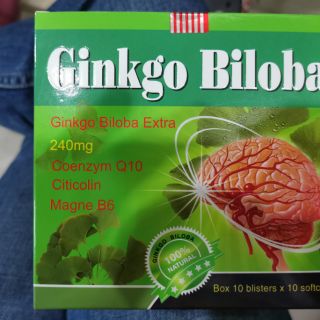 Viên uống Ginkgo Biloba Bổ Sung Dưỡng Chất Cho Não Hộp 100viên.