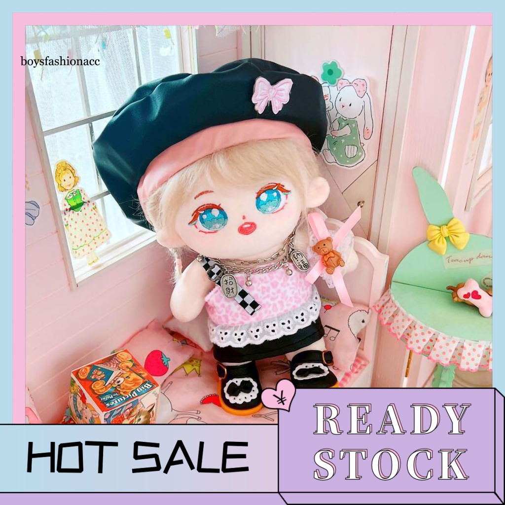 1 Set Váy Yếm Cotton 20cm Kèm Nón Dành Cho Búp Bê