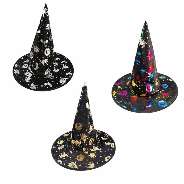 Mũ phù thuỷ halloween mẫu ngẫu nhiên