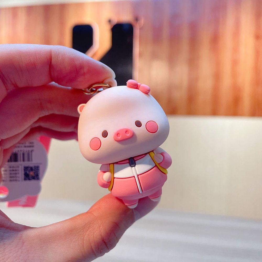 Rebuy1 Móc Khóa Hình Heo Hoạt Hình Ba Chiều Dễ Thương