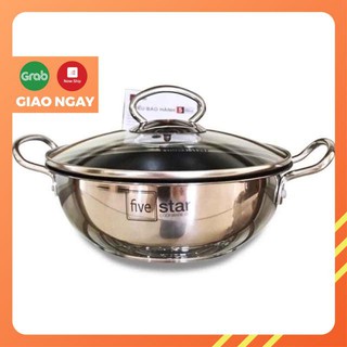 NỒI INOX 3 ĐÁY FIVESTAR 18cm/20cm/22cm lòng nồi chống dính, dùng được bếp từ, size 18/20/22 cm