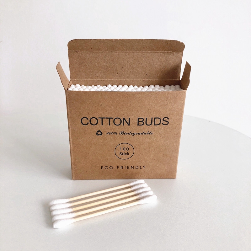 Hộp 100/200 Tăm Bông Tre Cotton