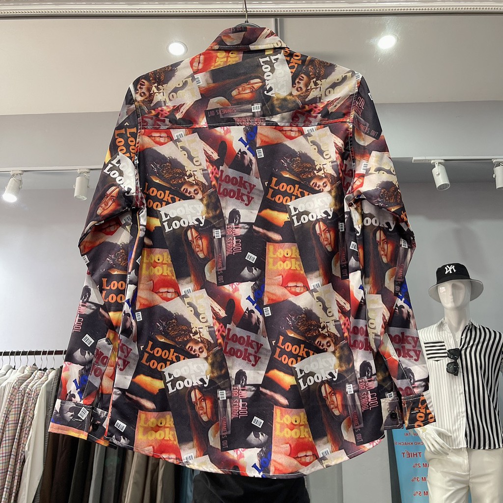 RODI Áo sơ mi nam nữ họa tiết Look, áo sơ mi nam nữ dài tay cá tính - D239 | BigBuy360 - bigbuy360.vn