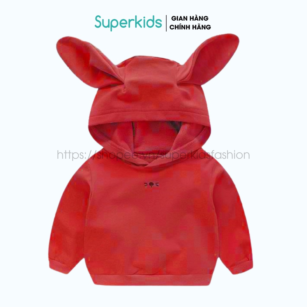 Áo nỉ hoodie tai mèo dễ thương cho bé 8-18kg QATE732
