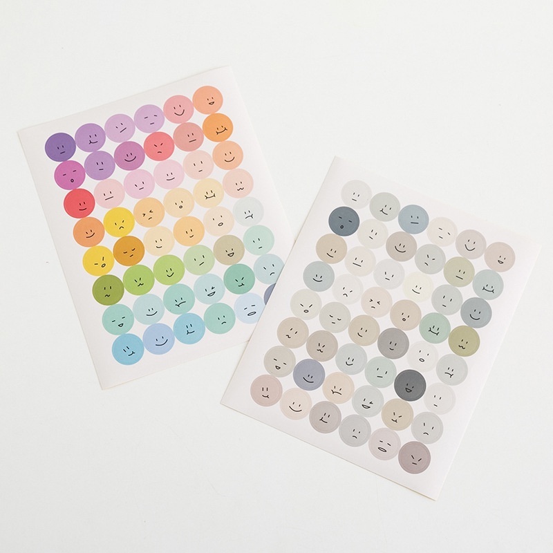 Nhãn dán Sticker hình mặt cười dễ thương để trang trí bảng kế hoạch sổ tay đồ dùng học tập