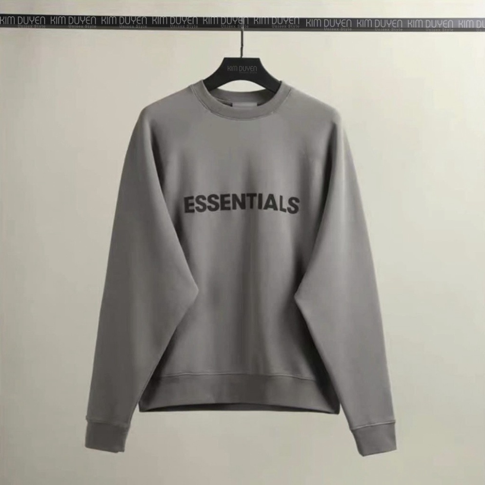 Áo Sweater ESSENTIALS Màu Lạ Áo Sweater Chất Nỉ Ngoại Form Rộng Tay Bồng Unisex Nam Nữ - KD