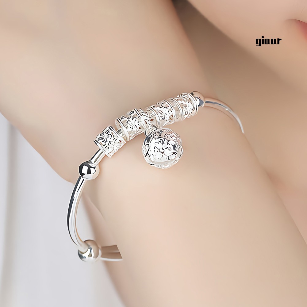 Vòng Tay Xi Bạc Phối Chuông Cho Nữ